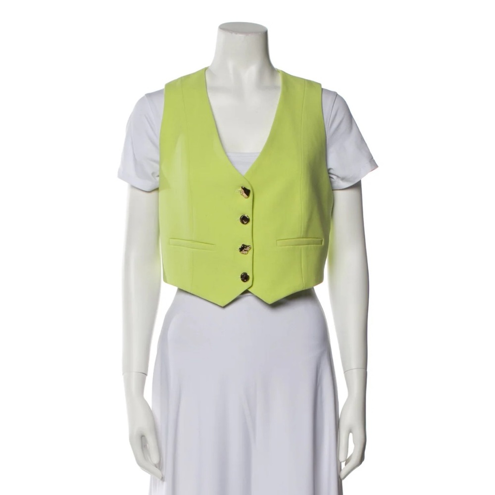 CHRISTIAN LACROIX Bolero Bright Green Vest Shirt Women’s Size Medium Worn Once